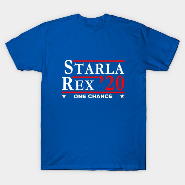 Starla and Rex Dynamite Couple 2020 Campaign Slogan T-Shirt by Electrovista